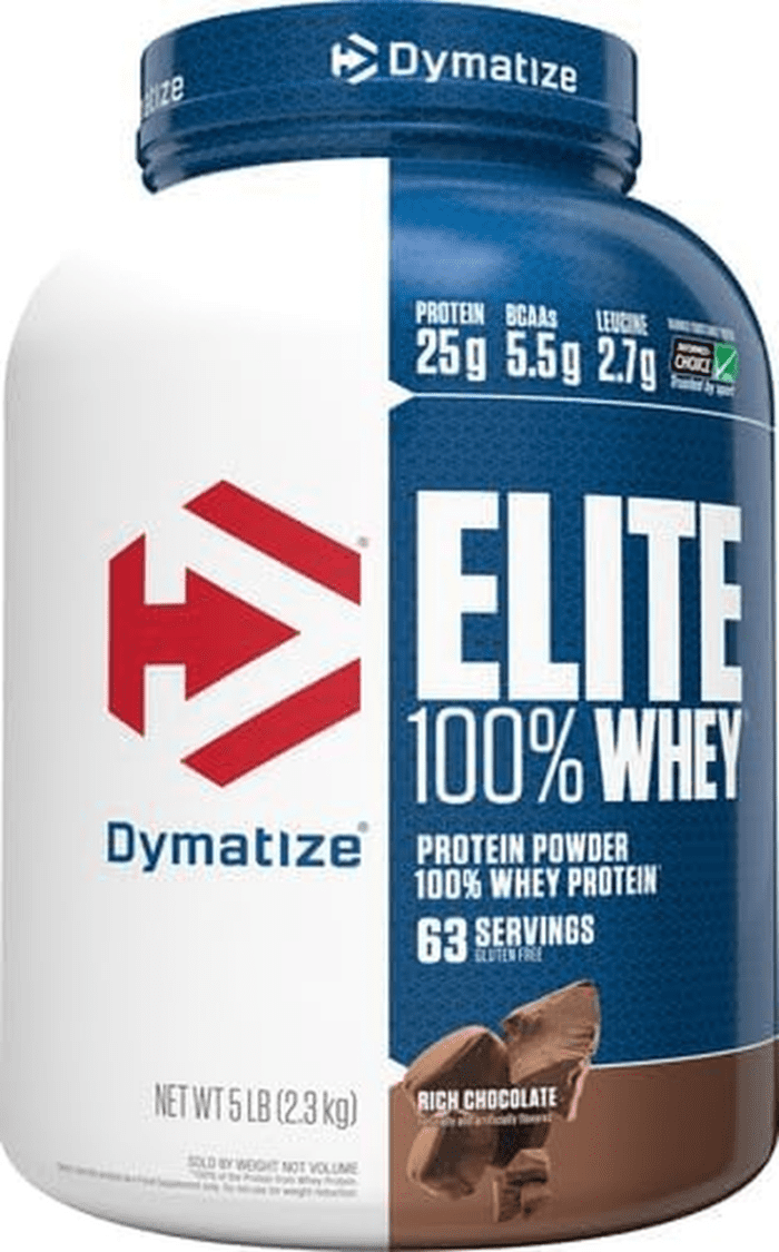 Elite 100% Whey Protein Powder, 25G Protein, 5.5G Bcaas & 2.7 L-Leucine, Quick Absorbing & Fast Digesting for Optimal Muscle Recovery, Rich Chocolate, 5 Pound, 63 Servings - Image 2