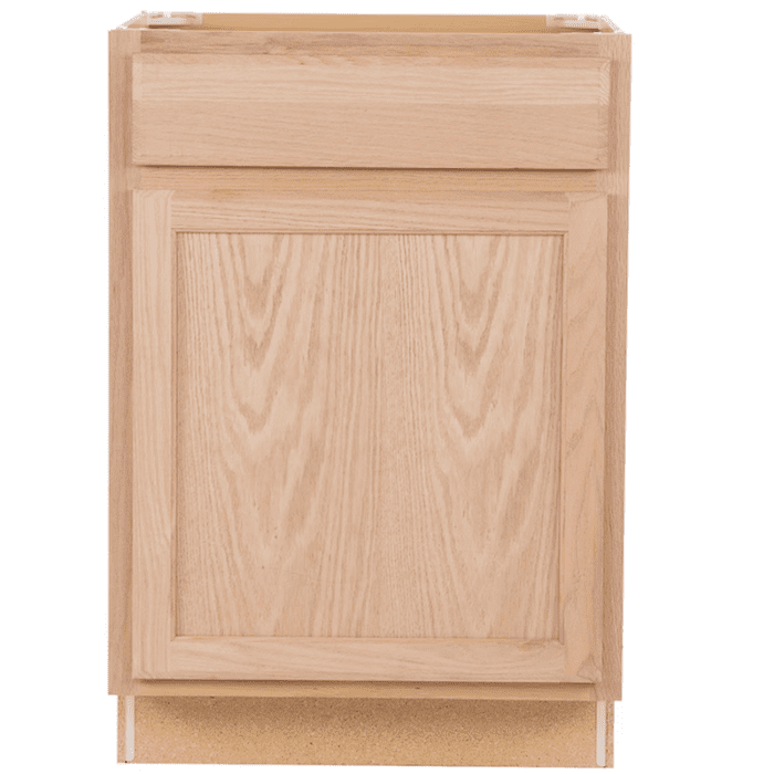 Oak Brook 36-In W X 35-In H X 23.75-In D Natural Unfinished Oak 1-Drawer Base Fully Assembled Cabinet (Flat Panel Square Style) - Image 20