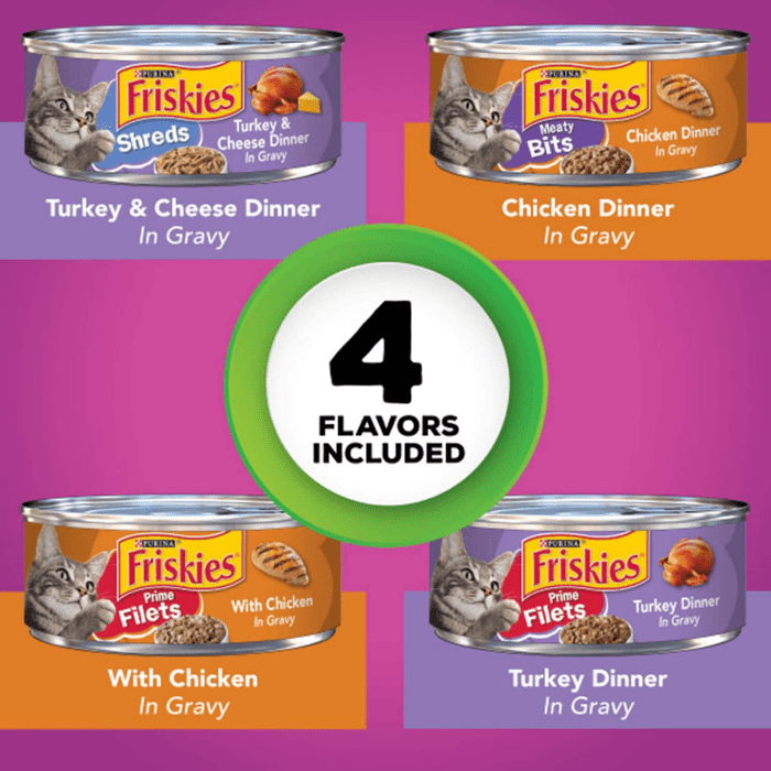 Purina  Gravy Wet Cat Food Variety Pack, Poultry Shreds, Meaty Bits and Prime Filets - (Pack of 32) 5.5 Oz. Cans - Image 2