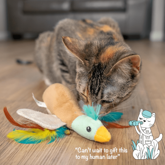 Flapperz Duck Plush Interactive Catnip Cat Toy - Image 7