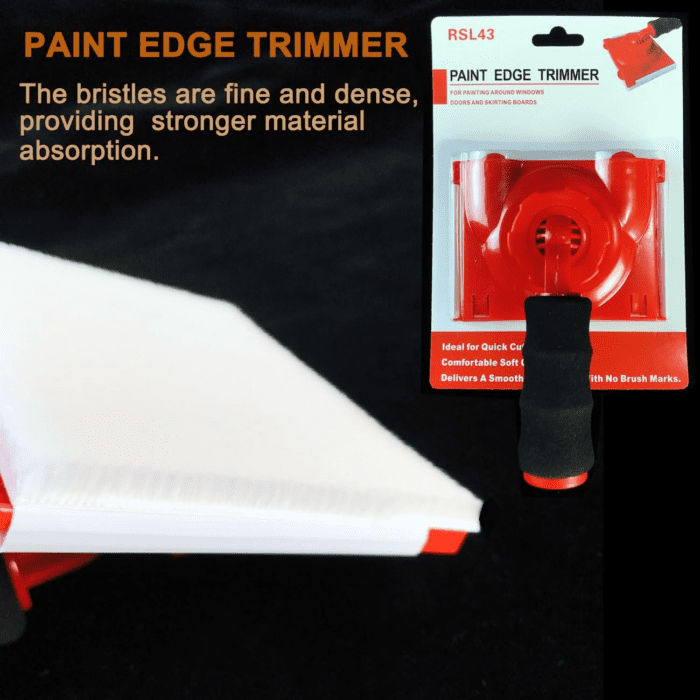 RSL43 Paint Edge Trimmer plus Two Replace Pads | Corner Walls & Ceilings Pad Painter | Paint Pad Applicator | Edge Painting Tool with Painter'S Pad Refills | Paint Edger for Wall Painting - Image 4