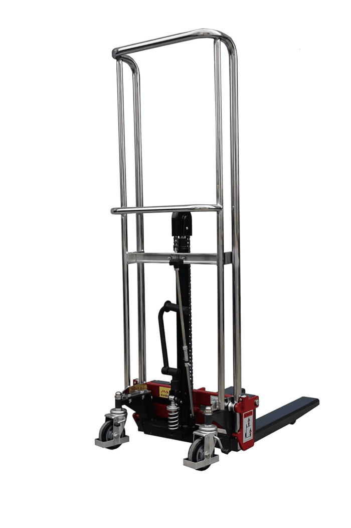 Fork Type Manual Stacker - Affordable and Easily 59” Lift - 880 Lbs Capacity for Short Skid/Boxes, - Image 5