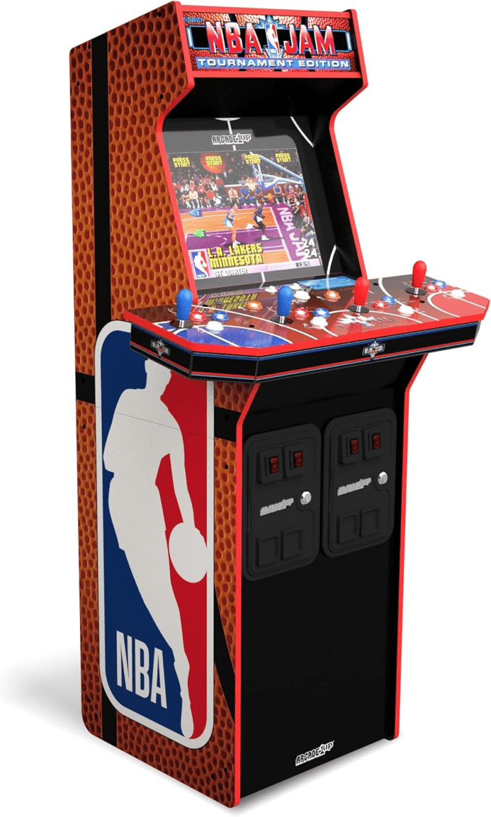 NBA Jam 30Th Anniversary Deluxe Arcade Machine, Built for Your Home, 5 Foot Tall Cabinet with 3 Classic Games