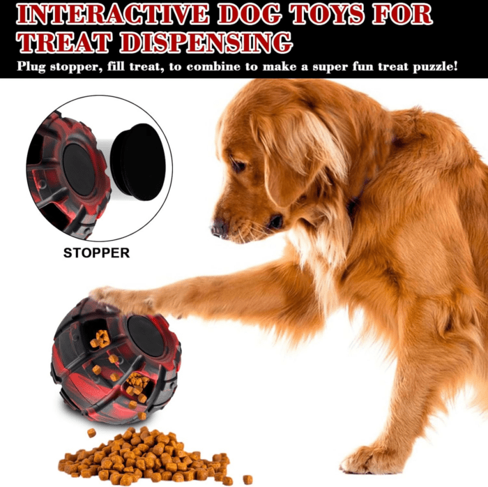 Dog Toy, Frozen Dog Treats to Keep Dogs Busy, Interactive Treat Dispensing Dog Toy Puzzle, Interactive Chew Toys for Large Dog, Power Chewer, Durable Rubber-Easy to Clean-Holds Kibble, Treats - Image 5