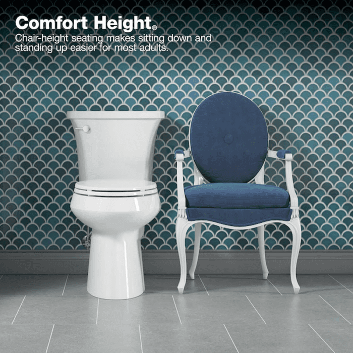 Cimarron White round Chair Height Soft Close 2-Piece Toilet 12-In Rough-In Watersense 1.28 GPF - Image 10