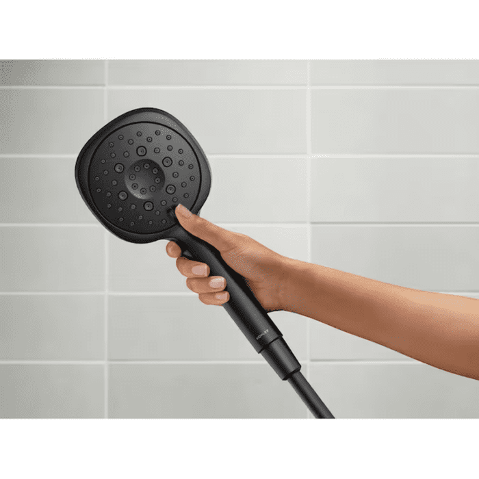 Rill Rite-Temp Matte Black 1-Handle Handheld 4.59-In round Bathtub and Shower Faucet Valve Included - Image 3