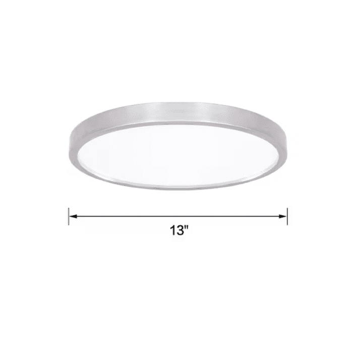 Adjustable Color Temperature 1-Light 13-In Brushed Nickel LED Flush Mount Light - Image 6