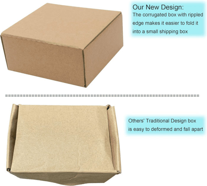 10 Pack Small Shipping Boxes 6X4X3'' Corrugated Small Cardboard Boxes for Shipping, Recyclable Packaging Boxes for Small Business, Mailer, Gift Packing, Crafts Packing, Jewelry Box Shipping, Brown - Image 6