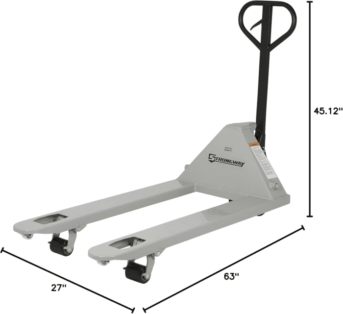 Pallet Jack Fork Pallet Truck - 63.5In L X 27In W (5500LB Capacity) - Image 9