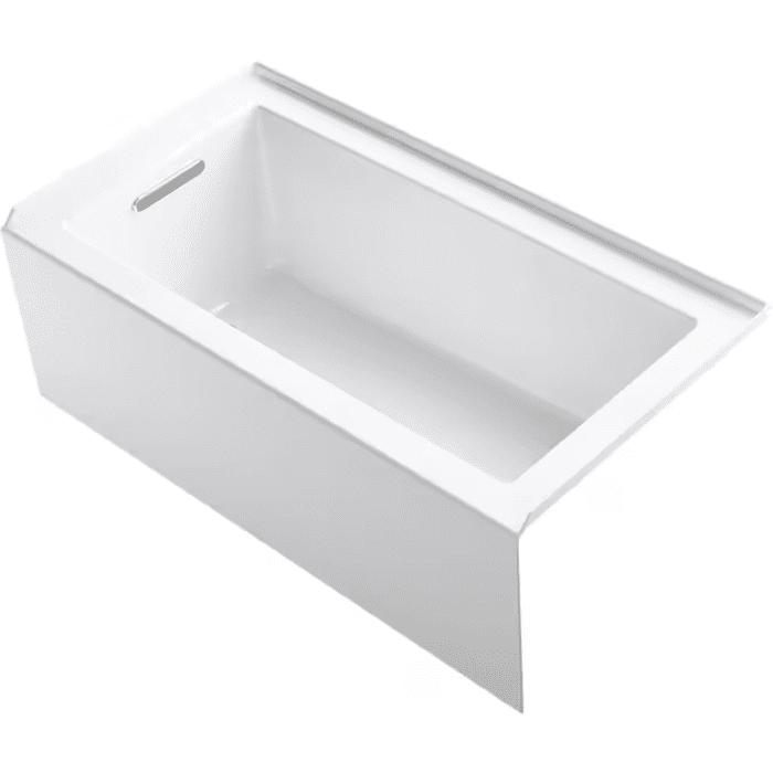 Underscore 32-In X 60-In White Acrylic Alcove Soaking Bathtub (Left Drain)