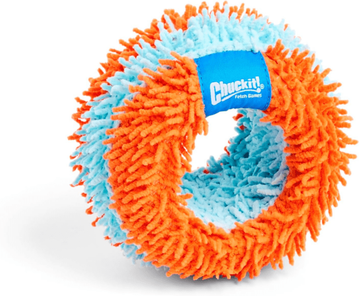 Chuckit Indoor Fetch Roller Dog Toy (7.5 Inch), Orange and Blue - Image 6