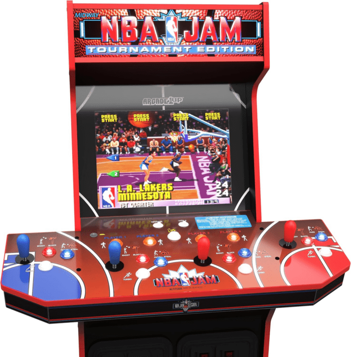 NBA Jam 30Th Anniversary Deluxe Arcade Machine, Built for Your Home, 5 Foot Tall Cabinet with 3 Classic Games - Image 2