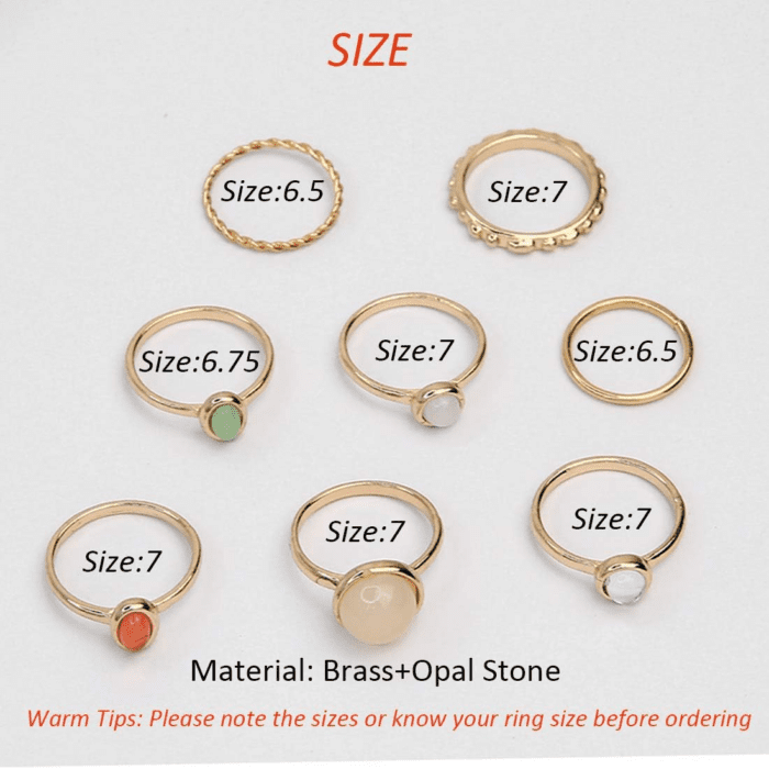 7-19Pcs Silver Star Moon Knuckle Ring Set for Women Vintage Stackable Midi Finger Rings Set - Image 6