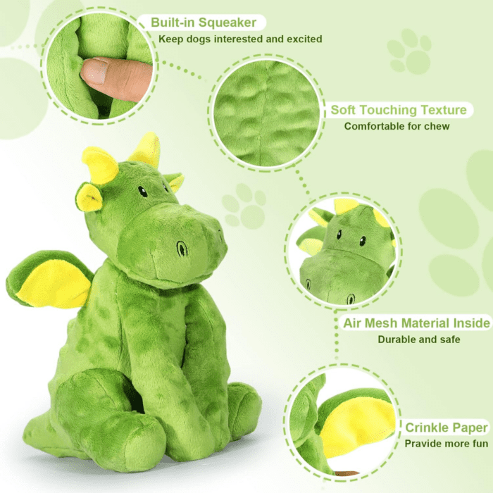 Squeaky Dog Toys Plush Dog Toy with Crinkle Paper Stuffed Durable Dog Chew Toys for Small Middle and Large Dogs - Image 2