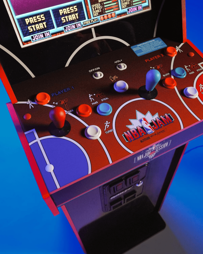 NBA Jam Deluxe 2-Player Control Panel Arcade Machine, Built for Your Home, 5 Foot Tall Cabinet with 3 Classic Games - Image 7