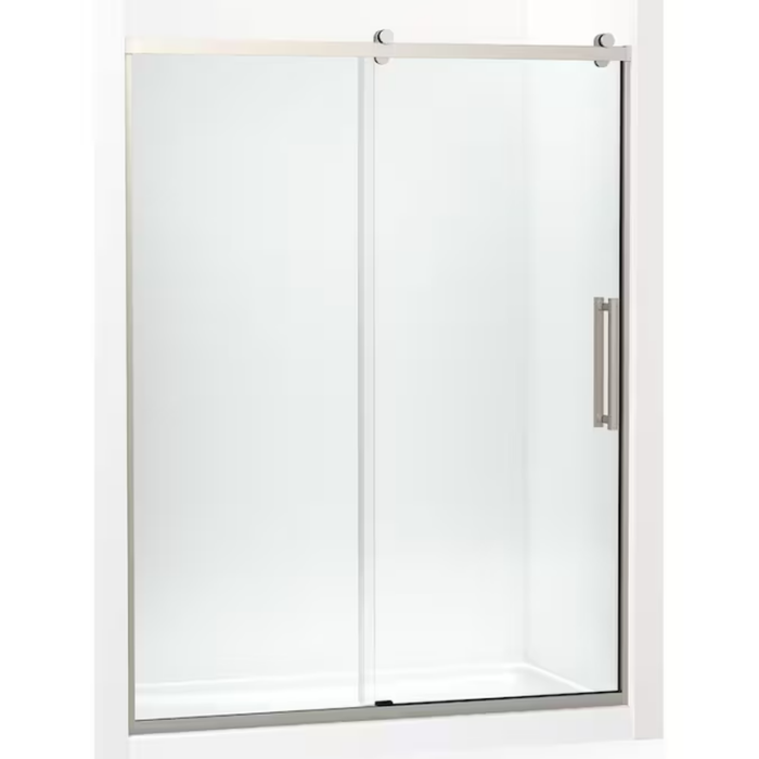 Premise Anodized Brushed Nickel 56-In to 60-In W X 76.13-In H Frameless Bypass Sliding Soft Close Shower Door - Image 2