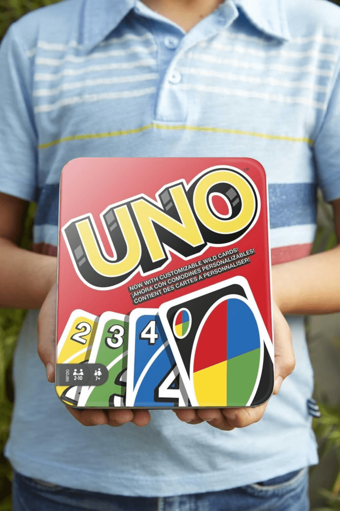 UNO Card Game for Family Night, Travel Game & Gift for Kids in a Collectible Storage Tin for 2-10 Players (Amazon Exclusive) - Image 3