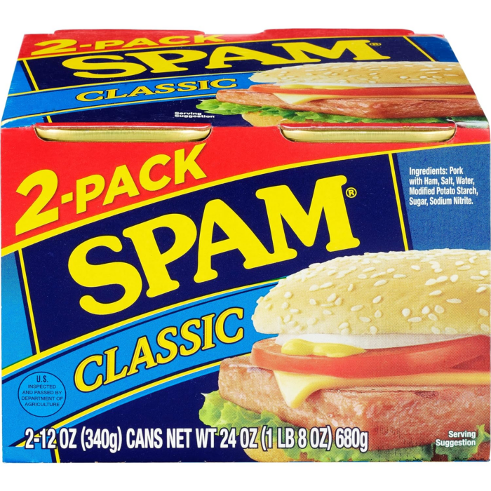 Classic Canned Meat, 12 Ounce (2 Pack), Fully Cooked Pork & Ham, 7G Protein per Serving, 0G Trans Fat, Low Carb, Keto-Friendly, Gluten Free, Easy Open Can, Perfect for Sandwiches & Breakfast