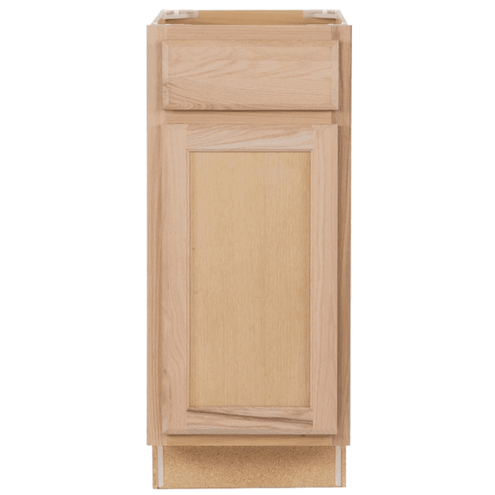 Oak Brook 36-In W X 35-In H X 23.75-In D Natural Unfinished Oak 1-Drawer Base Fully Assembled Cabinet (Flat Panel Square Style) - Image 18