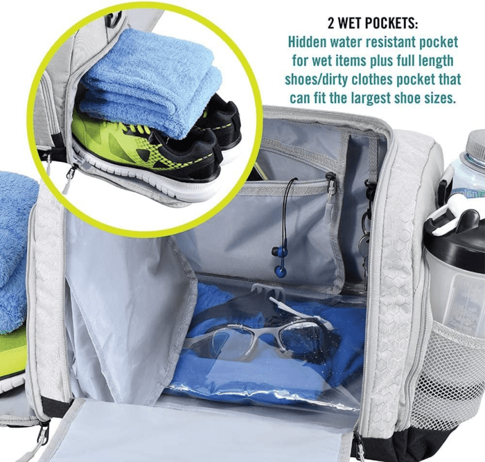 Ultimate Gym Bag 2.0: the Durable Crowdsource Designed Duffel Bag with 10 Optimal Compartments Including Water Resistant Pouch - Image 4