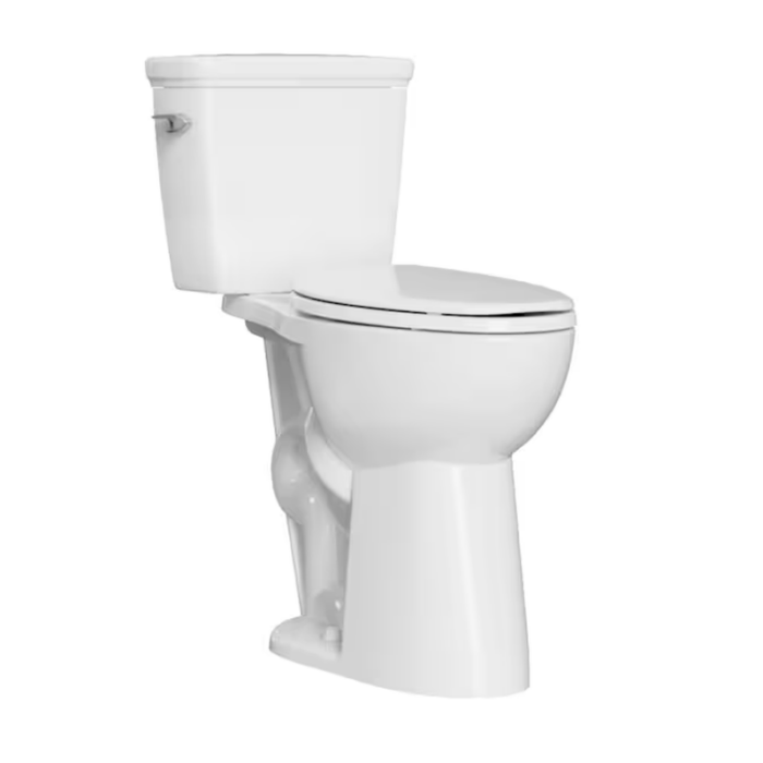 White Elongated Tall Height Soft Close 2-Piece Toilet 12-In Rough-In Watersense 1.28 GPF - Image 4