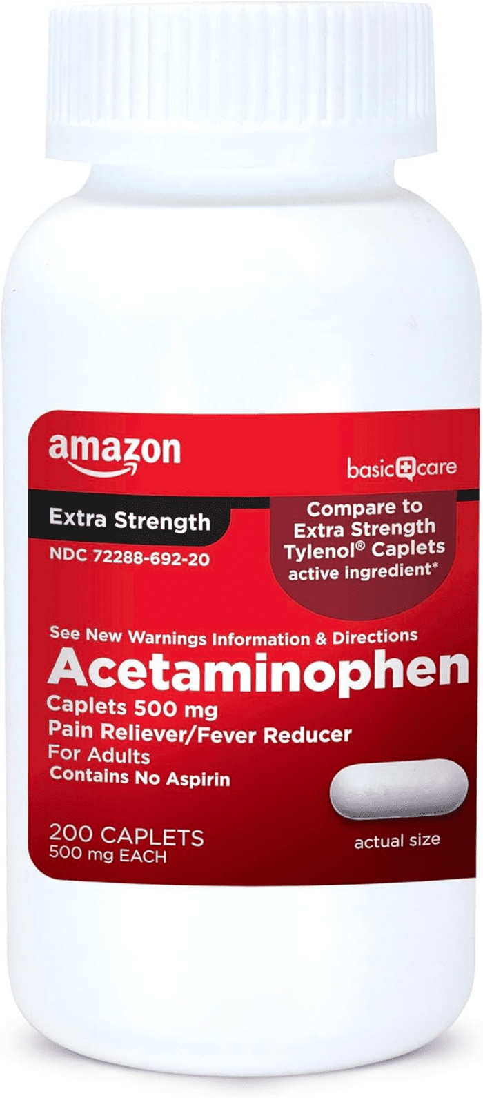 Extra Strength Pain Relief, Acetaminophen Caplets, 500 Mg, 200 Count (Packaging May Vary)