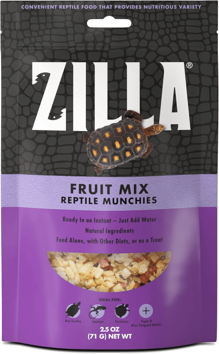 Reptile Food Munchies Fruit Mix for Pet Iguanas, Skinks, Tegus, Box Turtles, Tortoises & Hermit Crabs, 2.5 Ounce