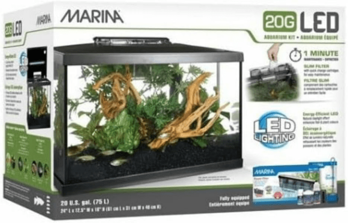 Aquarium Kit - 20 Gallon Fish Tank - LED