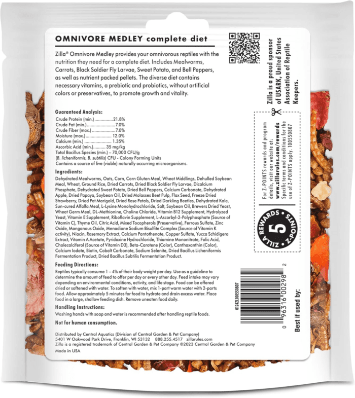 Pet Reptile Omnivore Food Medley Diet, 4 Oz - Image 9