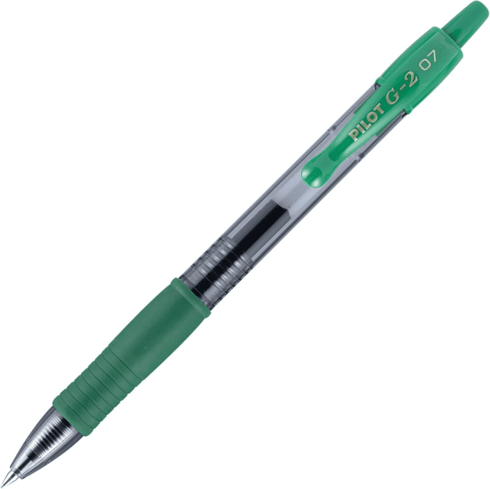 , G2 Premium Gel Roller Pens, Fine Point 0.7 Mm, Green, Pack of 12 - Image 4