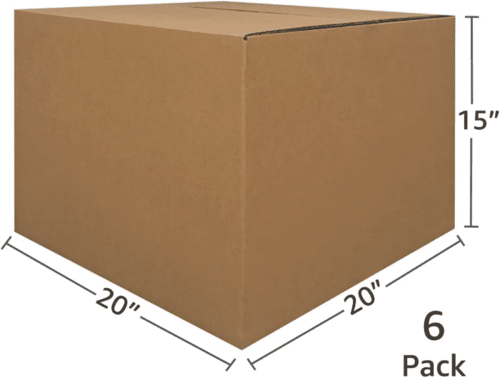 Large Moving Boxes (6 Pack) 20X20X15-Inches Packing Cardboard Box - Image 3