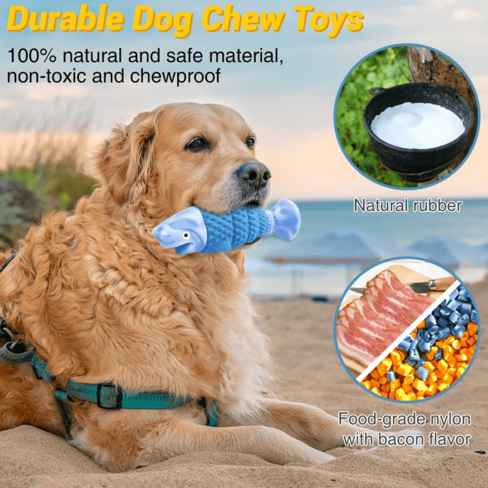 Tough Dog Toys for Aggressive Chewers Large Breed, Indestructible Dog Toys for Large Dogs, Dog Chew Toys for Aggressive Chewers, Durable Dog Toys, Squeaky Dog Toys, Large Dog Toys for Big Dogs - Image 3