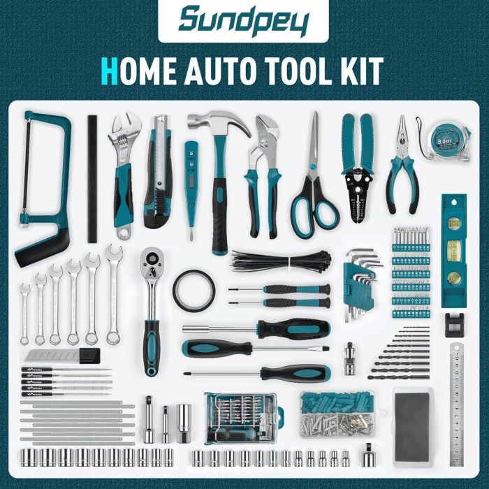 379-Pcs Home Tool Kit - Portable Complete Household and Auto Repair Tool Set - Hand General Basic Tool Box Storage Case with Drawer - Full Basic Toolkit for Handyman & Diyer & Homeowner - Image 2