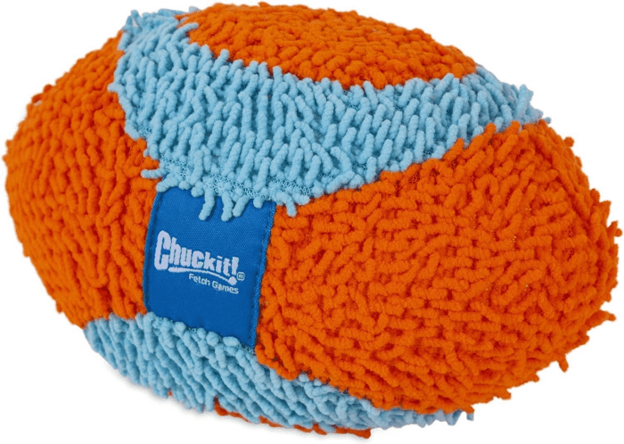 Indoor Fetch Fumbler Dog Toy - Soft Pet Toy for Dogs - Made with Durable, Lightweight, Plush Chenille Fabric - Great Alternative to Balls - 9.5-Inch Diameter - Orange and Blue - Image 4