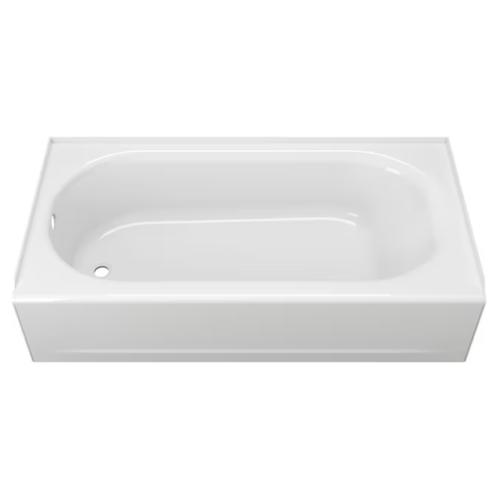 Princeton 30-In X 60-In White Porcelain Enameled Steel Alcove Soaking Bathtub (Left Drain) - Image 7