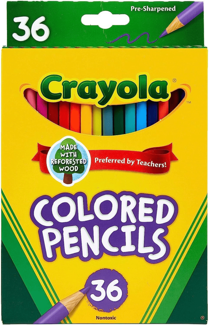 Colored Pencils (36Ct), Kids Pencils Set, Arts & Crafts Supplies, Coloring Book Pencils, Stocking Stuffers for Kids, Ages 3+