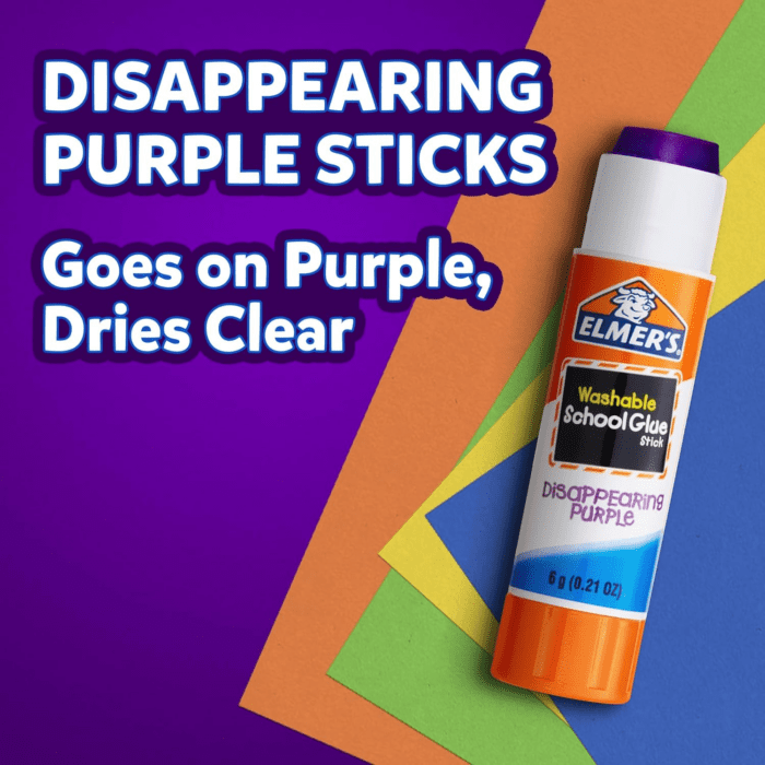 Disappearing Purple School Glue Sticks, Washable, 6 Grams, 12 Count - Image 7