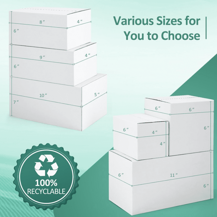 10X7X5-Small-Shipping-Boxes-30-Pack-White-Corrugated-Box-Mailers, Cardboard Boxes for Packaging Small Business, Mailing - Image 4