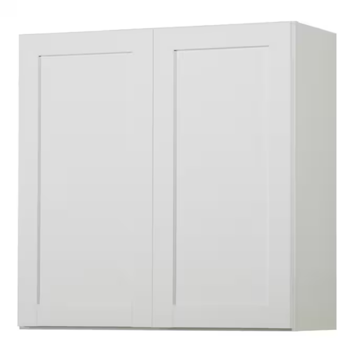 Arcadia 30-In W X 30-In H X 12-In D White Wall Fully Assembled Cabinet (Recessed Panel Shaker Door Style)