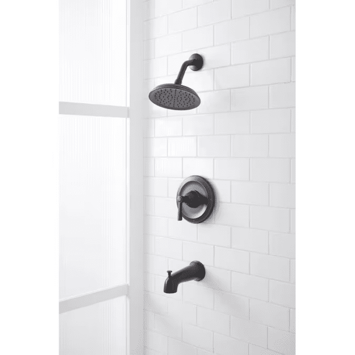 Townley Oil Rubbed Bronze 1-Handle Single Function 6-In round Bathtub and Shower Faucet Valve Included - Image 3