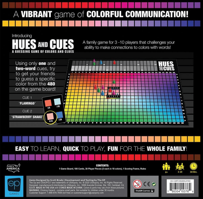 HUES and CUES - Vibrant Color Guessing Board Game for 3-10 Players Ages 8+, Connect Clues and Guess from 480 Color Squares - Image 10