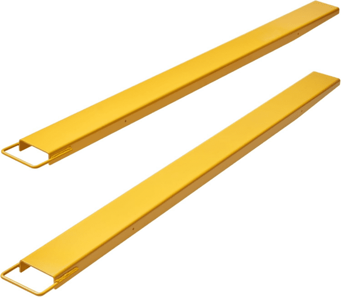 Forklift Extensions, 84 Inch Fork Extensions 4.5 Inch Width, Heavy Duty Steel Pallet Fork Extensions, 1 Pair Forklift Extensions for Forklift Lift Truck Forklift Loaders