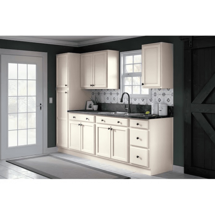 Oak Brook 36-In W X 35-In H X 23.75-In D Natural Unfinished Oak 1-Drawer Base Fully Assembled Cabinet (Flat Panel Square Style) - Image 6