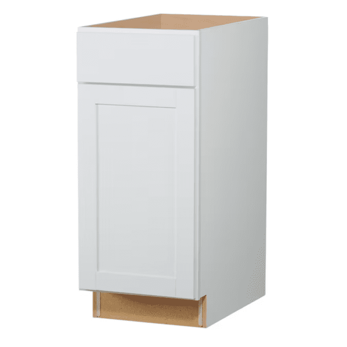 Arcadia 18-In W X 35-In H X 23.75-In D White 1-Drawer Base Fully Assembled Cabinet (Recessed Panel Shaker Style) - Image 2