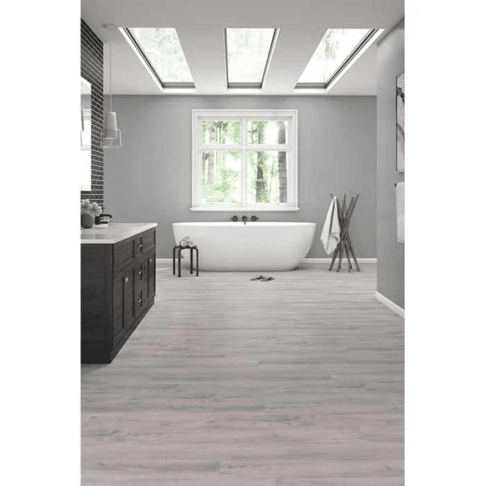 Charleston Oak Gray 12-Mil X 7-In W X 48-In L Water Resistant Interlocking Luxury Vinyl Plank Flooring (23.21-Sq Ft/ Carton) - Image 4