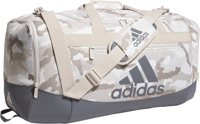 Unisex Adult Defender 4.0 Duffel, Durable Athletic Sports Gym Travel Bag for Men and Women, Camouflage Wonder Beige/Onix Grey, Medium (66 L)