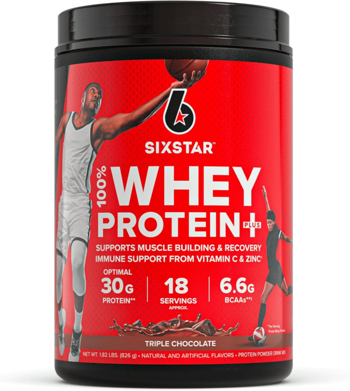 Whey Protein Powder |  Whey Protein plus | Whey Protein Isolate & Peptides | Lean Protein Powder for Muscle Gain | Muscle Builder for Men & Women | Triple Chocolate, 1.82 Lbs (826 G)