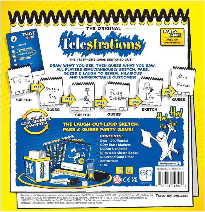 Telestrations Original 8-Player | Family Board Game | a Fun Game for Kids and Adults | Game Night Just Got Better | the Telephone Game Sketched Out | Ages 12+ - Image 2