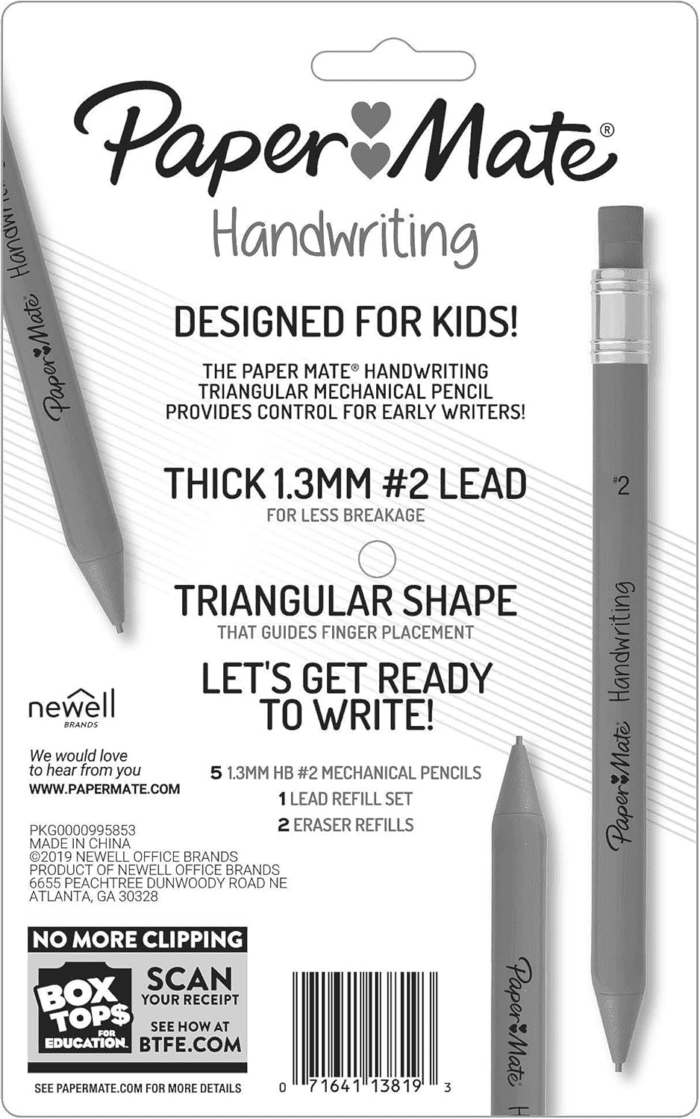 Handwriting Triangular Mechanical Pencil Set with Lead & Eraser Refills, 1.3Mm, School Supplies, Office Supplies, Sketching Pencils, Drafting Pencil, Fun Barrel Colors, 8 Count - Image 7