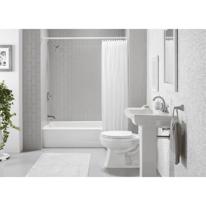 Villager 30.25-In X 60-In White Cast Iron Alcove Soaking Bathtub (Left Drain) - Image 6